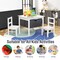 2-in-1 Kids Double-sided Activity Building Block Table with Drawers